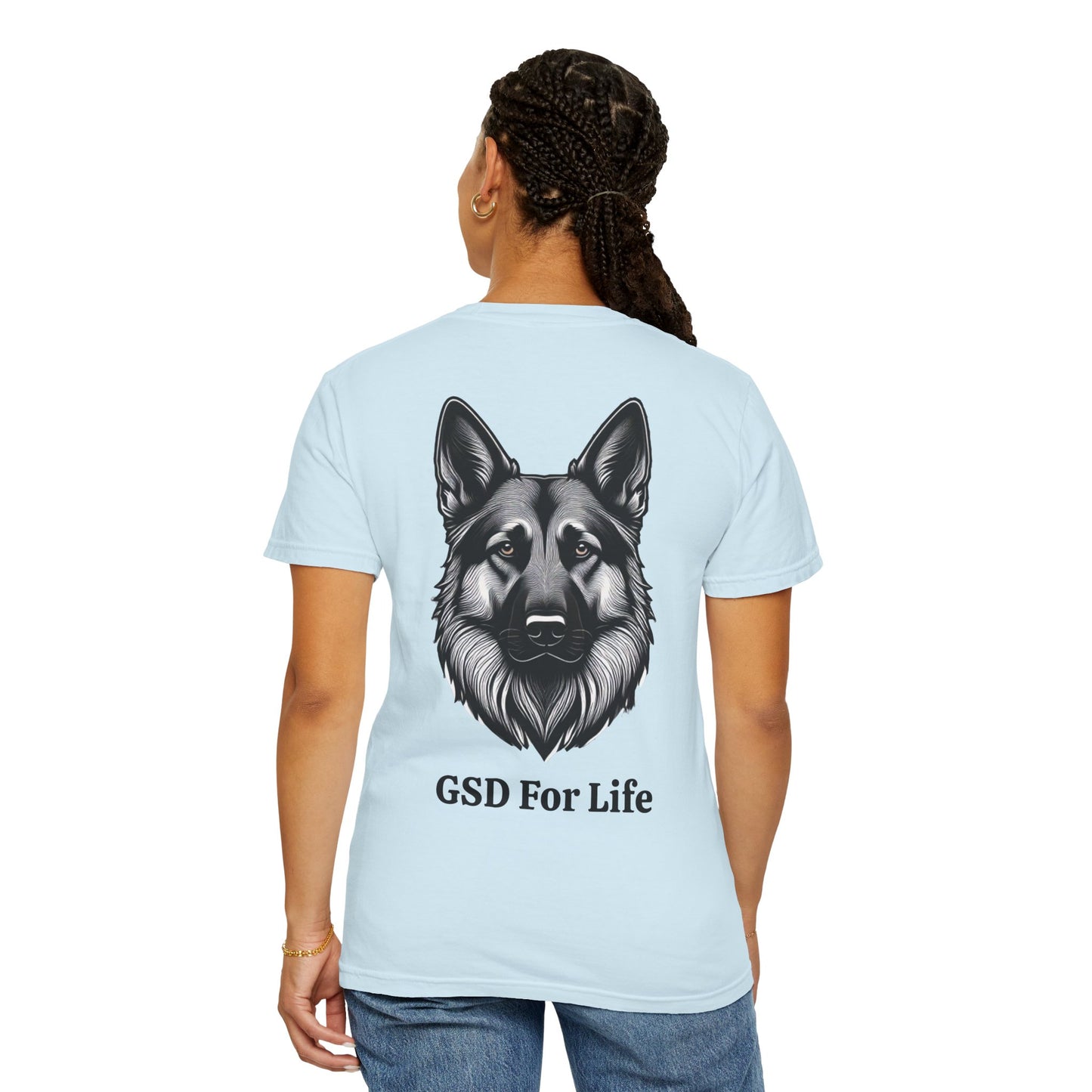 GSD For Life Unisex Garment-Dyed T-Shirt - German Shepherd Artwork