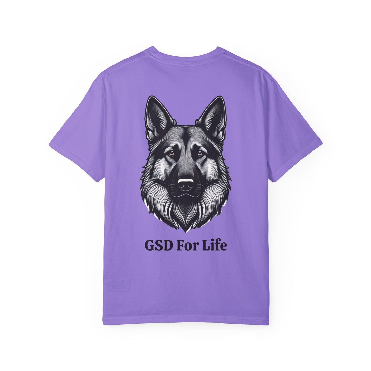 GSD For Life Unisex Garment-Dyed T-Shirt - German Shepherd Artwork